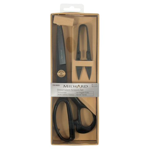 scissors-gift-set-dressmaking-scissors-heavy-duty-23cm-and-thread-snips-10cm-black