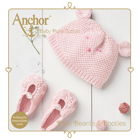 knitting-kit-baby-pure-cotton-amigurumi-hat-shoes-pink