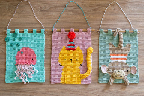 Crochet Kit - Wall Hanging Cat