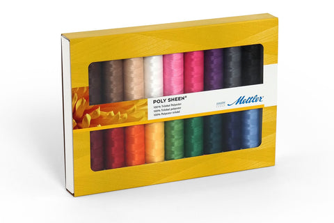Mettler Poly Sheen 200m - Standard Selection Sewing Thread Kit 18 Pack