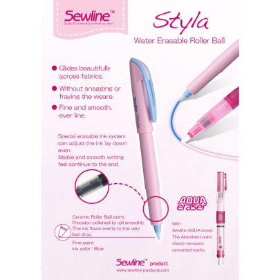 Sewline Styla Fabric Marker Water Erasable Ink Pen