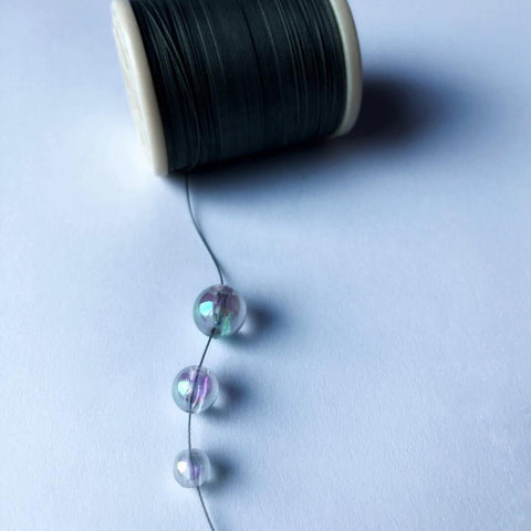 Premium Round Waxed Cord Waterproof Jewellery Making Beading Thread - Black