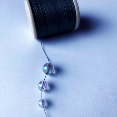 Premium Round Waxed Cord Waterproof Jewellery Making Beading Thread - Navy Blue
