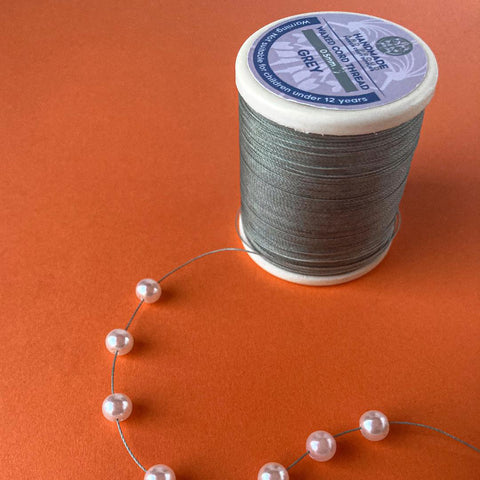 Premium Round Waxed Cord Waterproof Jewellery Making Beading Thread - Grey