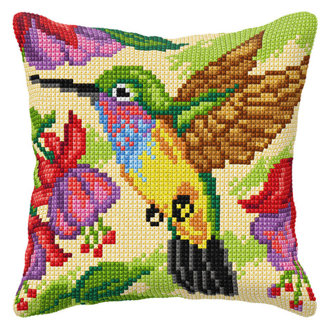 Cross Stitch Kit - Cushion Large Humming Bird