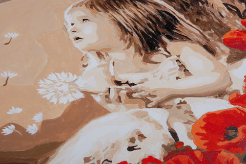 Paint-by-Numbers Kit - Girl in a Poppy Field