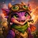 Colorful cartoon dog avatar with a playful expression
